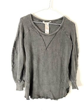 Étoile by Isabel Marant Grey Waffle Knit Crew Neck Pullover